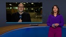 BR24-Moderatorin Sandra Rieß im Gespräch mit BR24-Korrespondent Tim Aßmann | Bild: Bayerischer Rundfunk 2025