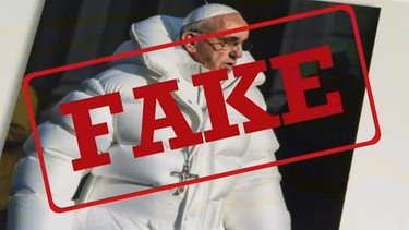 Bild AlternativteFake-Bild: Der Papst im weißen Daunenmantel xt | Bild: Bayerischer Rundfunk 2024