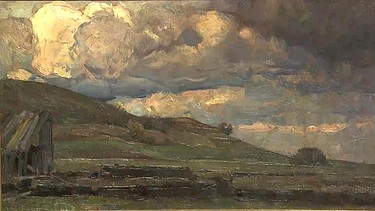 Landschaftsbild Dachauer Moos. Der zur Dachauer Schule gehörige Maler Bernhard Buttersack porträtierte 1901 auf fast expressionistische Weise diese vom Torfstich geprägte, gewittrige Landschaft des Dachauer Moos‘. Geschätzter Wert: 400 bis 600 Euro  | Bild: Bayerischer Rundfunk