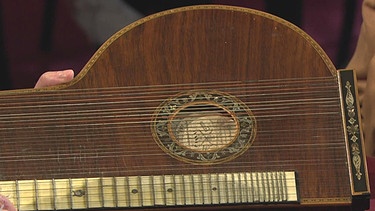 Salzburger Zither. Dieser etwas übermütige Flohmarktkauf einer frühen Form der Salzburger Zither, 1885 vom Passauer Instrumentenmacher Georg Heidegger gekonnt gebaut und aufwendig verziert, hat sich doch gelohnt. Geschätzter Wert: 1.000 Euro | Bild: Bayerischer Rundfunk