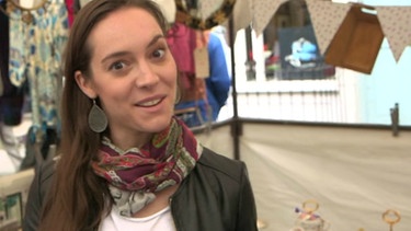 Moderatorin am Portobello Market in London | Bild: Bayerischer Rundfunk