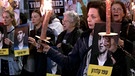 Protest der Geiseln-Angehörige in Israel | Bild: Bayerischer Rundfunk 2025