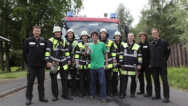 Checker Can mit der Berufsfeuerwehr München in Wildflecken. | Bild: BR/megaherz gmbh/Hans-Florian Hopfner