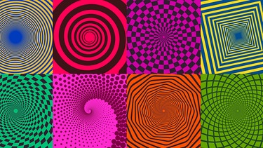 bunte geometrische Spiralen, optische Täuschung | Bild: colourbox.com