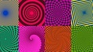 bunte geometrische Spiralen, optische Täuschung | Bild: colourbox.com