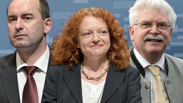 Hubert Aiwanger, Margarete Bause und Martin Zeil  | Bild: picture-alliance/dpa; Montage: BR