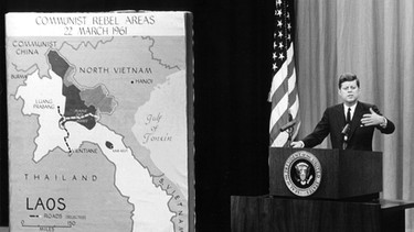 US-Präsident Kennedy fordert 1961 Waffenruhe für Laos  | Bild: picture-alliance/dpa