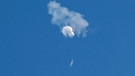 04.02.23: Der chinesische Ballon über der US-Ostküste nach dem erfolgreichen Abschuss durch die US-Luftwaffe. | Bild: Reuters/Randall Hill