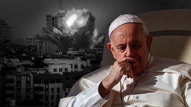 Vermittler ohne Auftrag – Papst Franziskus und die Kriege | Bild: picture alliance / NurPhoto | Massimo Valicchia / Sameh Rahmi; Montage: BR