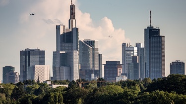 Skyline der Bankenstadt Frankfurt  | Bild: picture-alliance/dpa