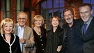 "Kir Royal"-Crew bei Beckmann 2006: Billie Zöckler, Dieter Hildebrandt, Ruth Maria Kubitschek, Senta Berger, Regisseur Helmut Dietl und Reinhold Beckmann (v.l.n.r.)  | Bild: picture-alliance/dpa