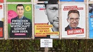 Wahlplakate - Bundestagswahl 2017; Im Focus: Linke, FTP und Bündnis 90/Die Grünen | Bild: picture-alliance/dpa