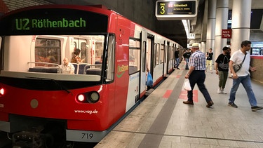 Die fahrerlose U-Bahn in Nürnberg: Die U3 wird derzeit weiter ausgebaut. | Bild: BR/Michael Reiner