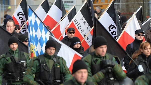 Neonazi-Aufmarsch in Wunsiedel | Bild: picture-alliance/dpa