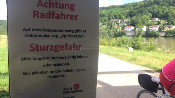Ärger über Donauradweg in Regensburg | Bild: BR/Gabriele Dunkel