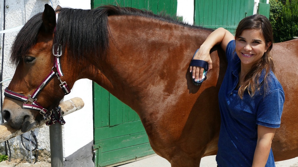 Anna lernt reiten - Die erste Reitstunde (Folge 1) | In ihrer ersten Reitstunde lernt Anna, wie man sich einem Pferd richtig nähert. | Bild: BR | Text und Bild Medienproduktion GmbH & Co. KG