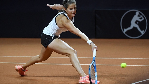 Julia Görges in Aktion beim Fed Cup-Duell Deutschland gegen Tschechien Ende April 2018 | Bild: dpa-Bildfunk/Marijan Murat