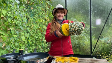 Kürbisse ernten, lagern und Kürbis-Risotto im Querbeet-Garten mit Sabrina Nitsche | Bild: Julia Schade