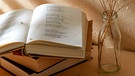 Bücher auf einem Tisch.  | Bild: mauritius images / Lev Dolgachov / Alamy / Alamy Stock Photos