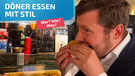 Clemens beisst beherzt in einen Döner  | Bild: Andreas Weindl 