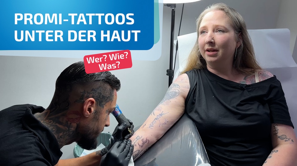 Joey Kelly under her butt: This woman wears star autographs as tattoos | Bayern 1 | radio