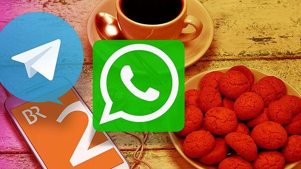 Symbolbild WhatsApp-Newsletter: Smartphone mit WhatsApp-Symbol | Bild: colourbox.com / Montage: BR