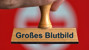 Stempel mit der Aufschrift "Großes Blutbild" | Bild: picture-alliance/dpa