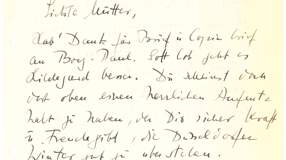 Brief von Maria Daelen an ihre Mutter Katharina von Kardorff-Oheimb am 15.10.1959, Privatarchiv Hanser-Strecker | Bild: Privatarchiv Hanser-Strecker
