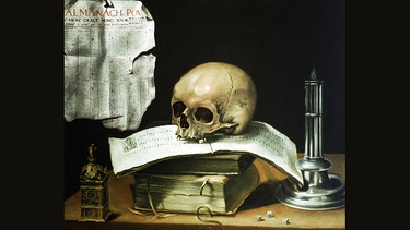 'Vanitas-Stilleben mit Buechern und Almanach', nach 1630 (Sebastian Stosskopf, 1597-1657) | Bild: picture-alliance/dpa/akg-images