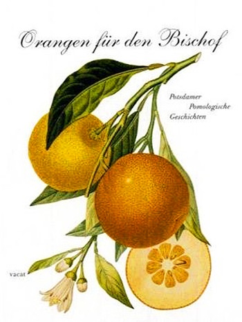 "Orangen für den Bischof. Potsdamer pomologische Geschichten", Autoren: Marina Heilmeyer,‎ Heinrich Hamann,‎ Gerd Schurig, Verlag: VACAT (2010) | Bild: Verlag VACAT