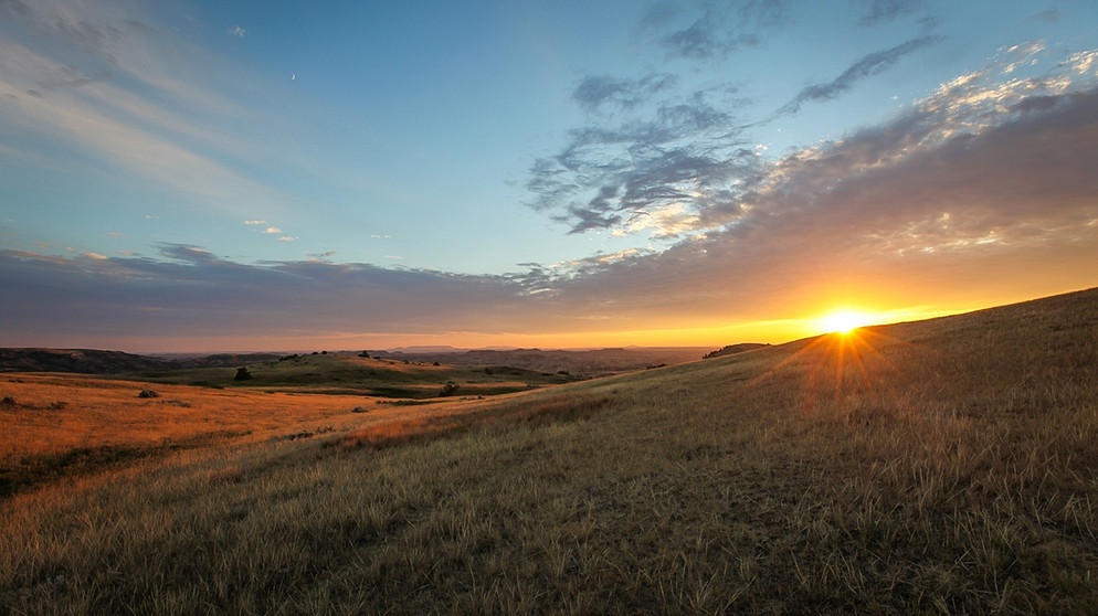 50 States - Dirk Rohrbach in North Dakota. Sonnenuntergang in der Prärie. | Bild: BR/Dirk Rohrbach