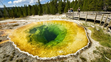 Morning Glory Pool In the Yellowstone National Park. Wyoming. USA. | Bild: picture alliance / Zoonar | Marco Brivio