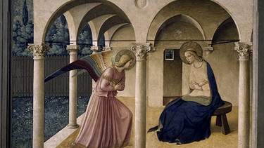 'Die Verkündigung an Maria' von Fra Angelico, eigentl. Fra Giovanni da Fiesole; 1387-1455. Fresko, um 1437/45. Fresko. Florenz, Kloster S. Marco, Korridor des Dormitoriums. Fotograf: akg/Rabatti/Domingie | Bild: picture-alliance/dpa/akg