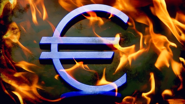 Eurozeichen in Flammen | Bild: picture-alliance/dpa