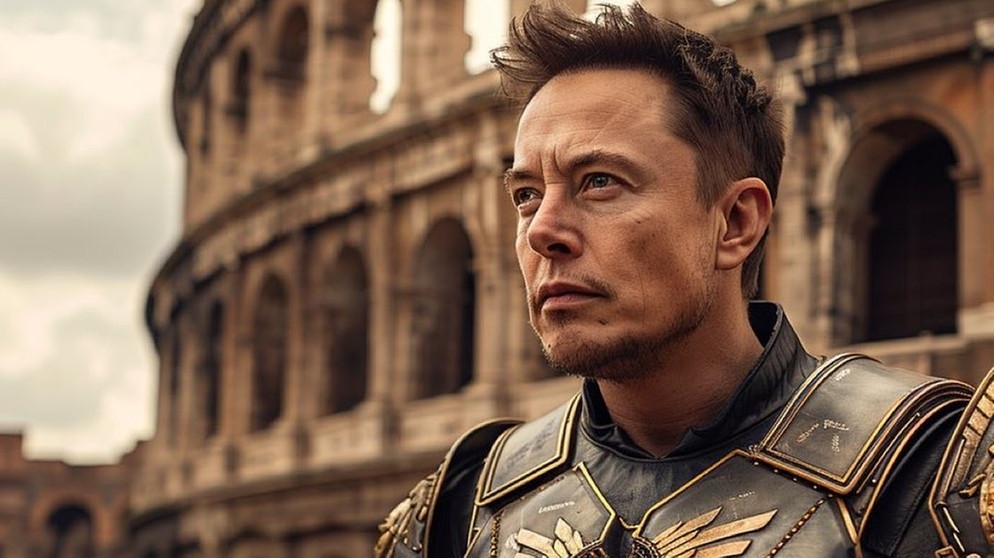 Elon Musk als römischer Gladiator auf X | Bild: X / Elon Musk