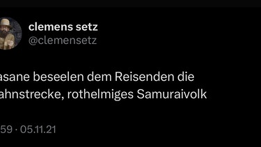 Twitter-Tweet v. Clemens J. Setz  | Bild: @Clemens J. Setz