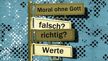 Illustration: Schild mit mehreren Richtungsweisern | Bild: BR