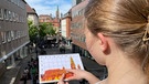 Ein Mädchen spielt ein Geschichtsspiel in Nürnberg | Bild: BR-Olga Henich