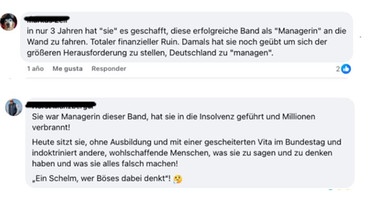 Kommentare zu Roth und Ton Steine Scherben | Bild: Screenshot Facebook