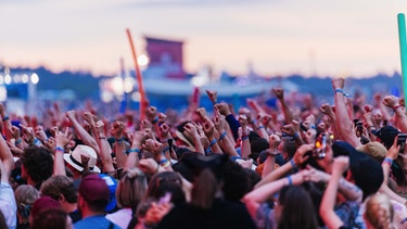 Eine Crowd auf einem Festival | Bild: picture alliance/dpa | Philipp von Ditfurth