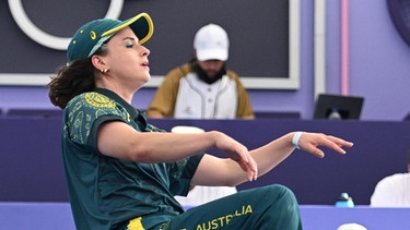 Die australische Breakdancerin Raygun bei den olympischen Spielen in Paris | Bild: picture alliance / Sipa USA | Anthony Behar