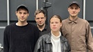 Die Redaktions des Magazins "Groove" – von links nach rechts: Julian Fischer, Alexis Waltz, Kim Stuckmann, Maximilian Fritz | Bild: Lucie Albrecht