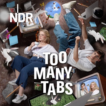 Das Podcast-Cover von too many tabs zeigt die Comedians Carolin Worbs und Miguel Robitzky | Bild: NDR