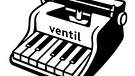 Eine Schreibmaschine mit Klaviertasten und dem Wort "Ventil" darauf | Bild: Ventil Verlag