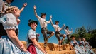 Kindergruppe vom Trachtenverein D'Griabinga an der Kampenwand | Bild: D. Schachten