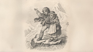 Illustration Ludwig Richters zu Adalbert Stifters Erzählung Bergkristall,  1853 | Bild: Deutsches Textarchiv