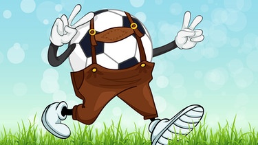 Illustration "Fußball mit Lederhose" | Bild: colourbox.com; Montage: BR/Renate Windmeißer