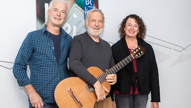 Von links: Robert Eibl, Sepp Eibl und Moderatorin Evi Strehl, 2019 | Bild: BR