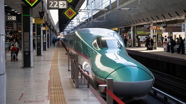 Ein Shinkansen Zug im  Bahnhof von Tokio  | Bild: picture-alliance/dpa