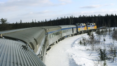 Zug unterwegs von Winnipeg nach Churchill, Manitoba, Kanada, Nordamerika | Bild: picture-alliance/dpa